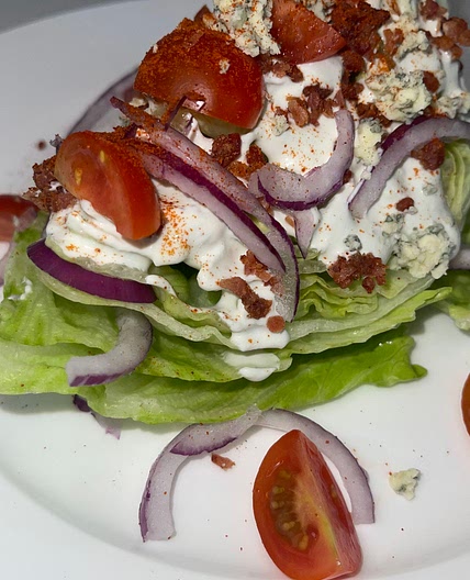 Lettuce Wedge Salad, with a Blue Cheese Dressing 