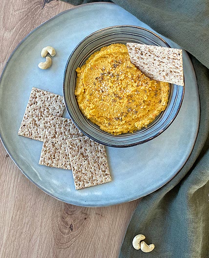 Tartinade de carottes aux noix de cajou et au cumin