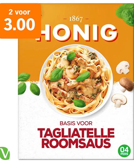 Honig Tagliatelle roomsaus met champignons 