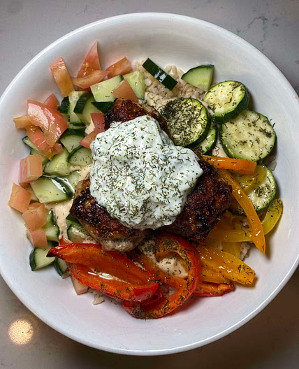 Greek Meatball Bowl