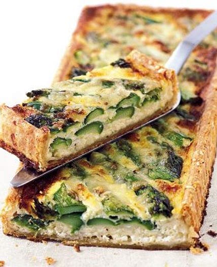 Asparagus & cheese tart