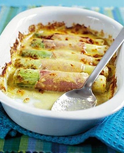Cheesy leeks & ham