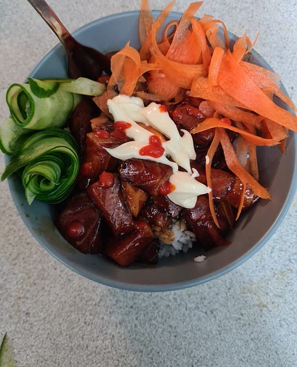 Ethan's Salmon Rice Bowl