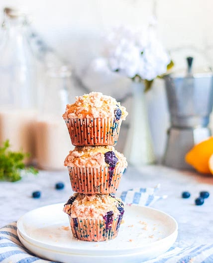 Vegan Blueberry Lemon Muffins