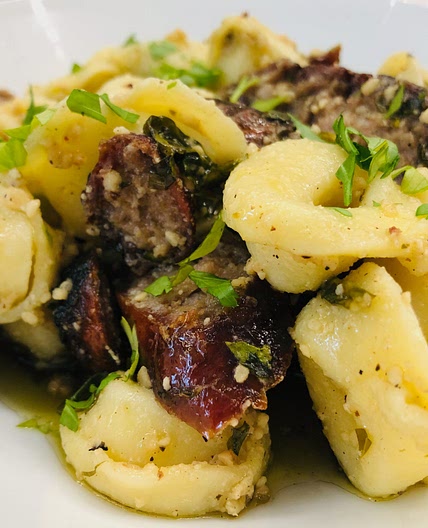 Sausage & Tortellini Skillet