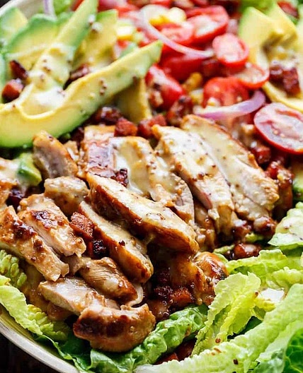 Honey Mustard Chicken Salad With Bacon And Avocado