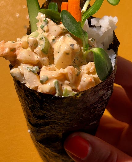 Spicy Shrimp Hand Rolls