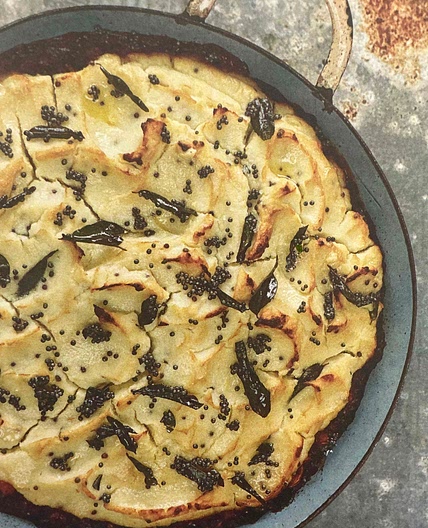 Cauliflower topped Puy Lentil Pie