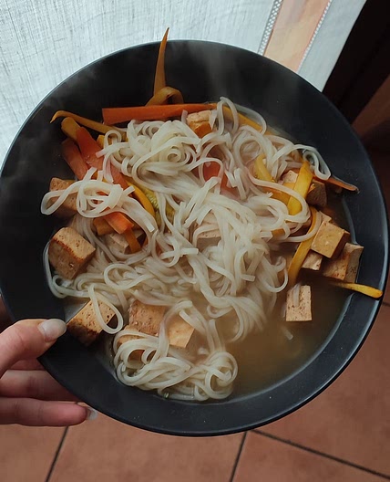 Tofu noodles soup