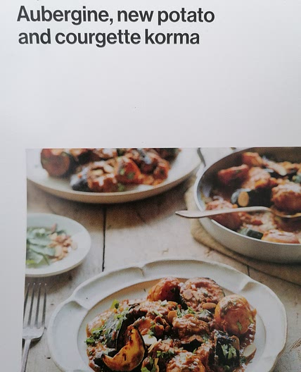Aubergine and courgette korma