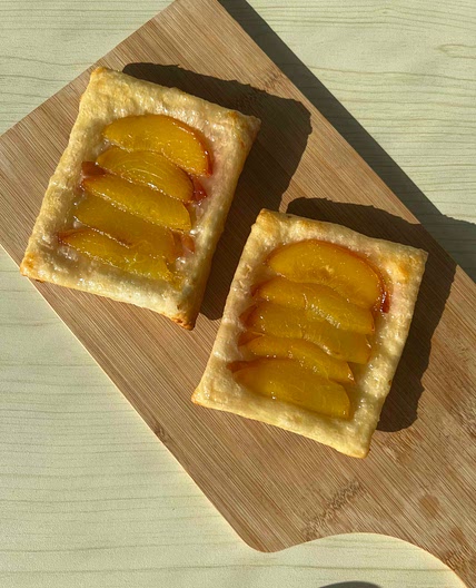 Peach puff pastries