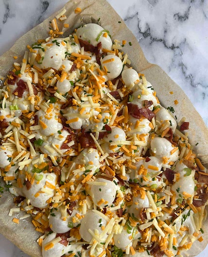 Bacon, Cheese + Chive Focaccia 