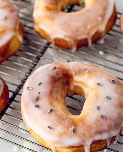 Air fryer lemon-lavender doughnuts recipe