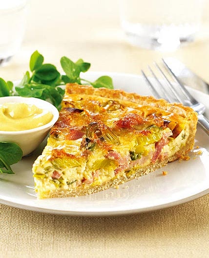 Savoury Leek - Bacon Quiche