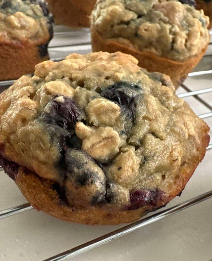 Blueberry oatmeal muffins