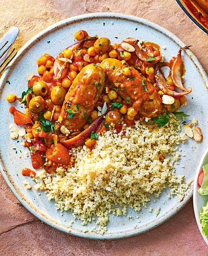 Sausage and chickpea tagine