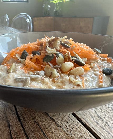 Carrot, apple and date Birchers Muesli