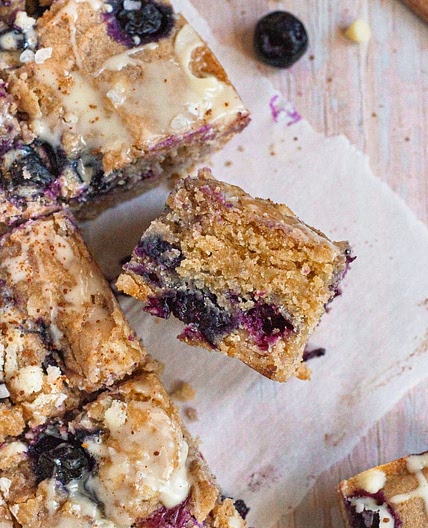 Blueberry Blondies (Gluten-Free & Vegan)