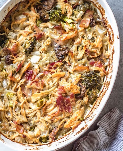 Creamy Dijon Chicken Casserole: Whole30, Paleo, Gluten-Free, Dairy-Free