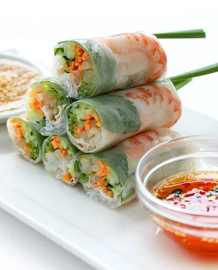 Rouleaux de printemps crevette cacahuète