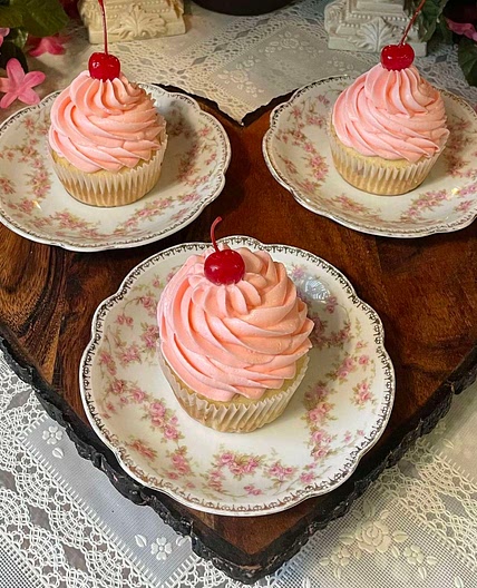 Filled strawberry rose cupcakes recipe   
