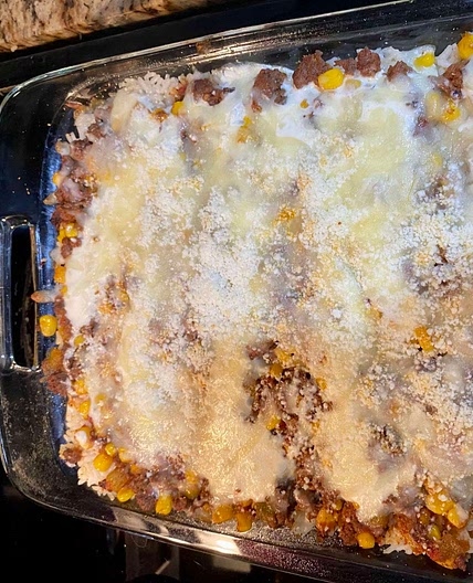 Crystal’s Cheesy Creamy Taco Casserole
