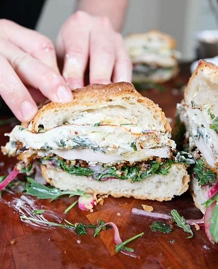 Spinach Artichoke Dip Chicken Sandwich