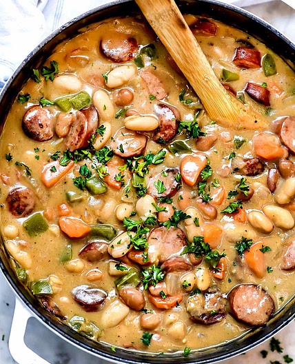 Creamy Bean Soup with Sausage