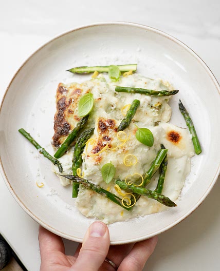 Asparagus pancakes