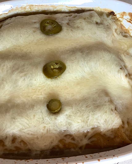 Green Chicken Enchiladas (Pressure Cooker Version)