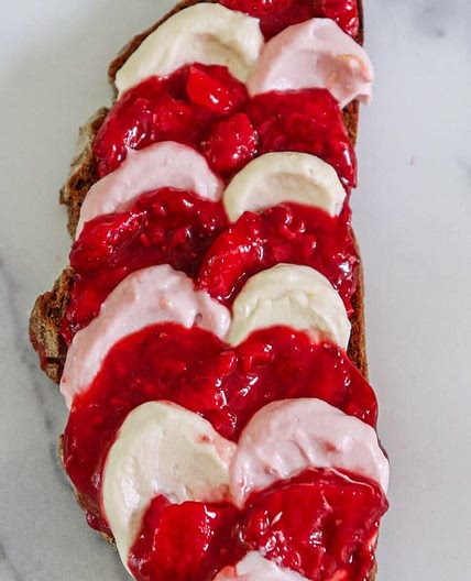 Vegan Strawberry Cheesecake Toast