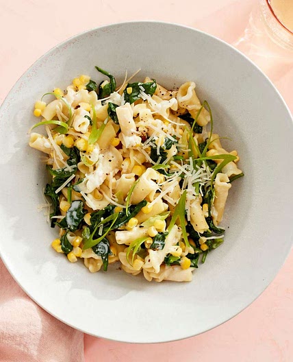 Creamy Corn-and-Spinach Pasta