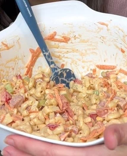 Ham & cheese pasta salad