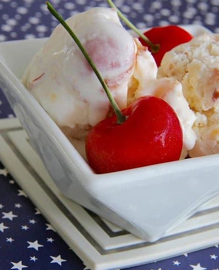 Vanilla Cherry Ice Cream