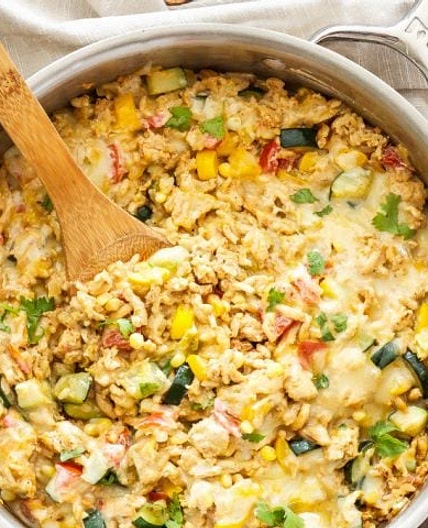 Southwest Turkey, Vegetable and Rice Skillet