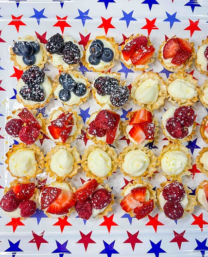 Red White & Blue Fruit Tarts