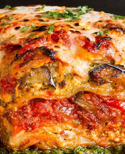 Voluptuous Roasted Vegetable Vegan Lasagna With Puttanesca Sauce
