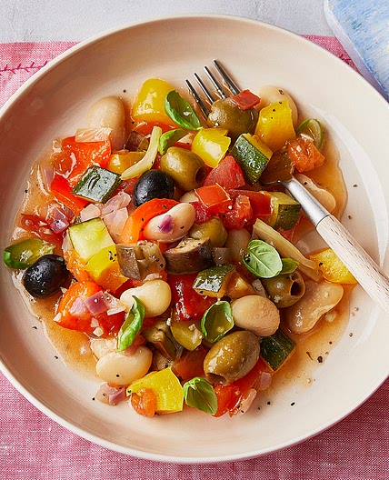 Slow cooker summer vegetable and butter bean stew