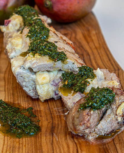 Cream Cheese & Mango Stuffed Pork Tenderloin