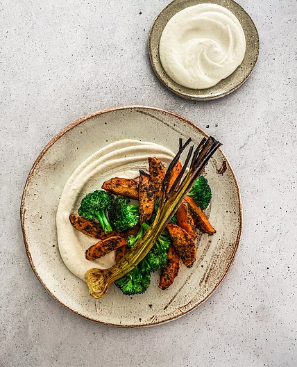 Roasted Carrot & Garlic Cashew Cream