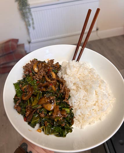 Beef Teriyaki with Rice & Veg
