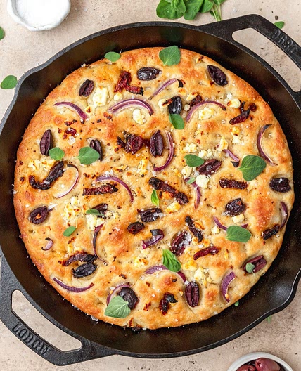 Sundried Tomato and Olive Focaccia
