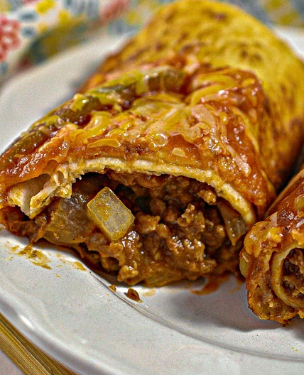 Cheesy Beef Chimichanga