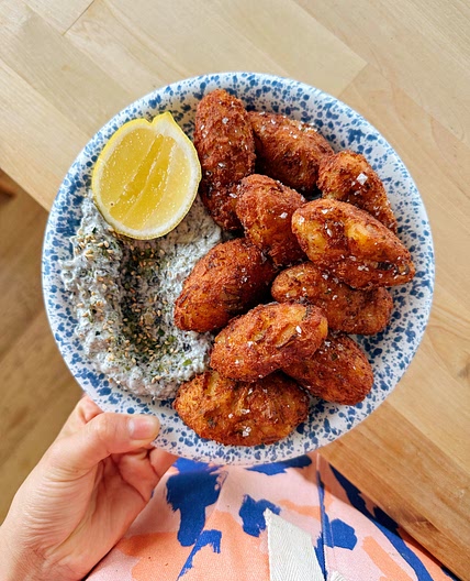 Vegan Pasteis/Bolinhos de Bacalhau (Portuguese Salt Cod Fritters)