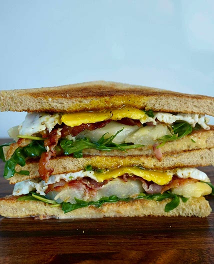 Asparagus bacon sandwich