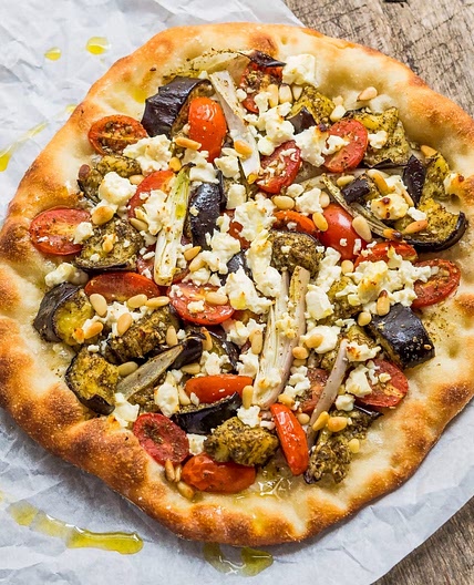 Eggplant Pizza W/ Za’atar & Feta