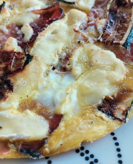 Frittata - Grilled zucchini, speck, and briė