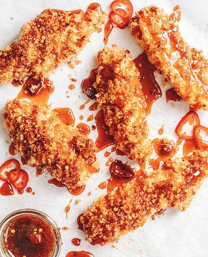 Baked Crunchy Hot Honey Chicken