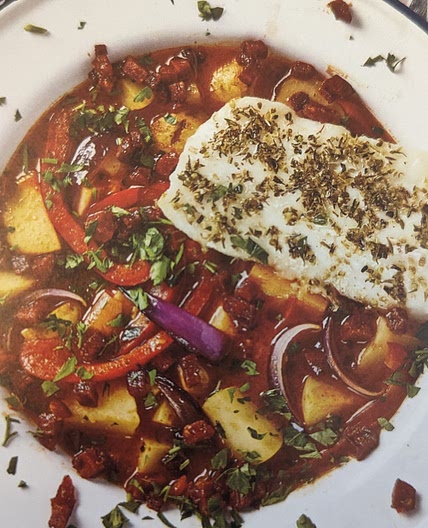 Spanish-Style Herby Cod & Crispy Chorizo Stew