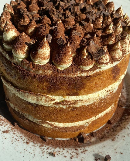 Mocha Tiramisu Cake